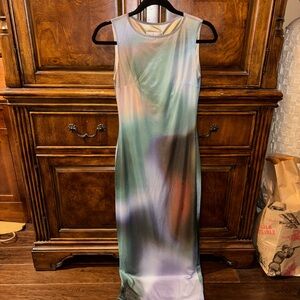 Rare London Colorful Abstract Maxi Dress Size XS/2